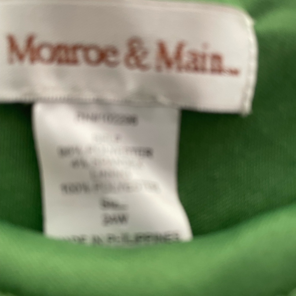 Monroe & Main Green Polka Dot Ruched Sheath - Picture 3 of 5